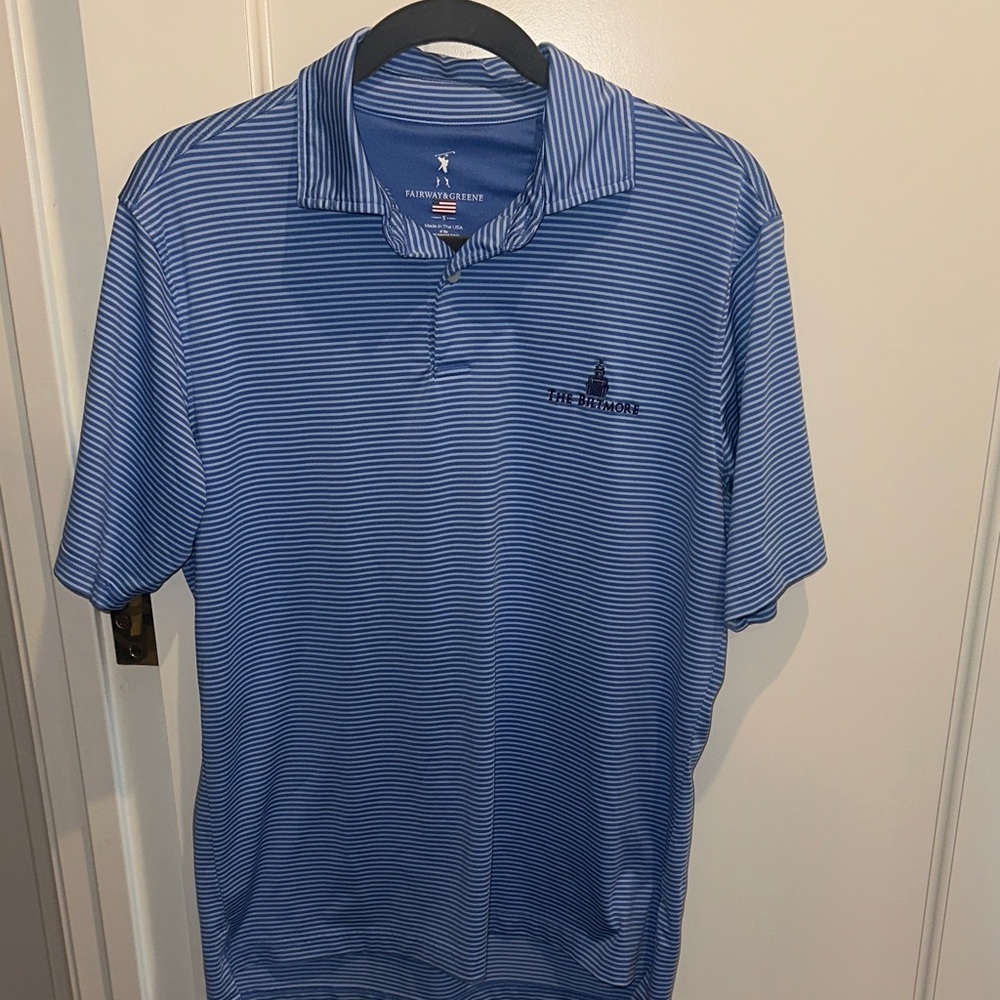 BILTMORE Fairway & Greene Blue Performance Polo Shirt